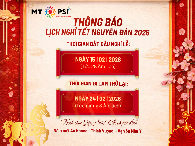 Thông báo lịch nghỉ Tết Nguyên Đán Xuân Bính Ngọ 2026 Thông báo lịch nghỉ Tết Nguyên Đán Xuân Bính Ngọ 2026